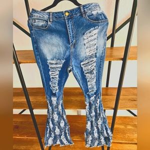 Distressed jeans